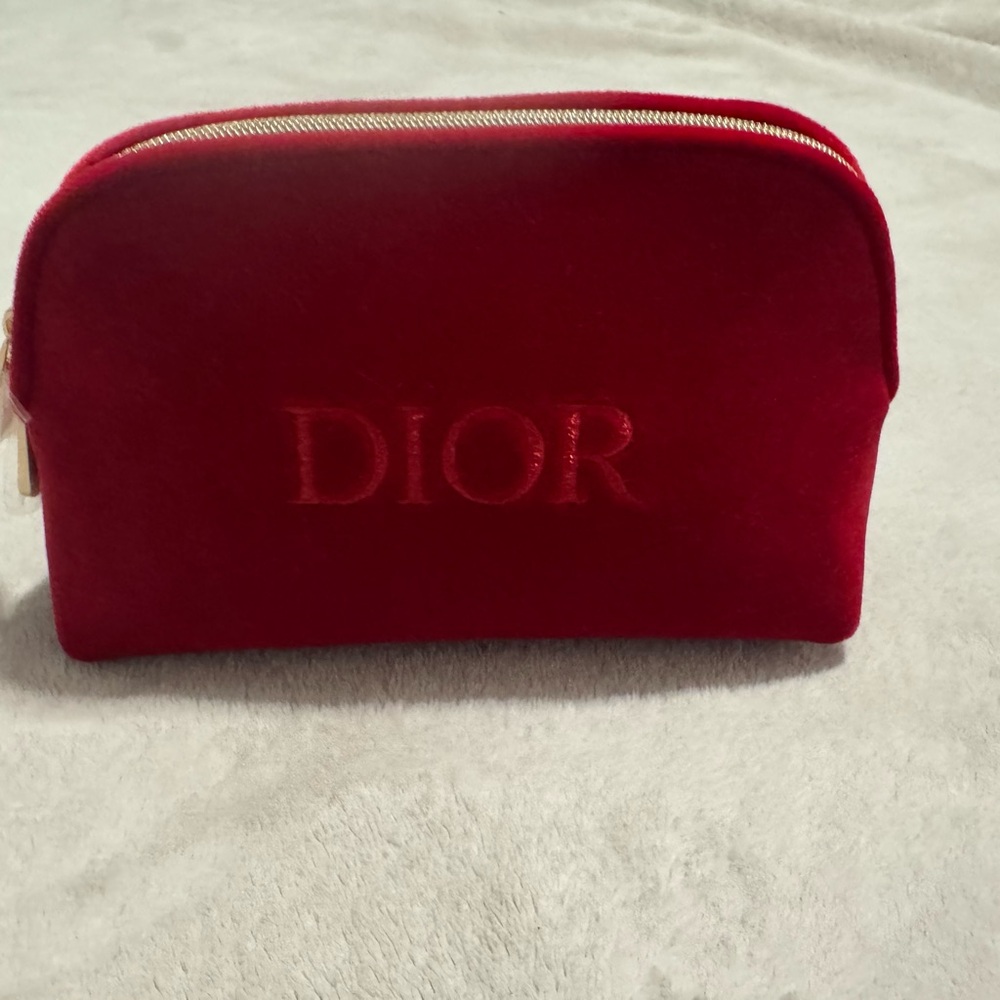 Dior Luxurious Red Velvet Pouch